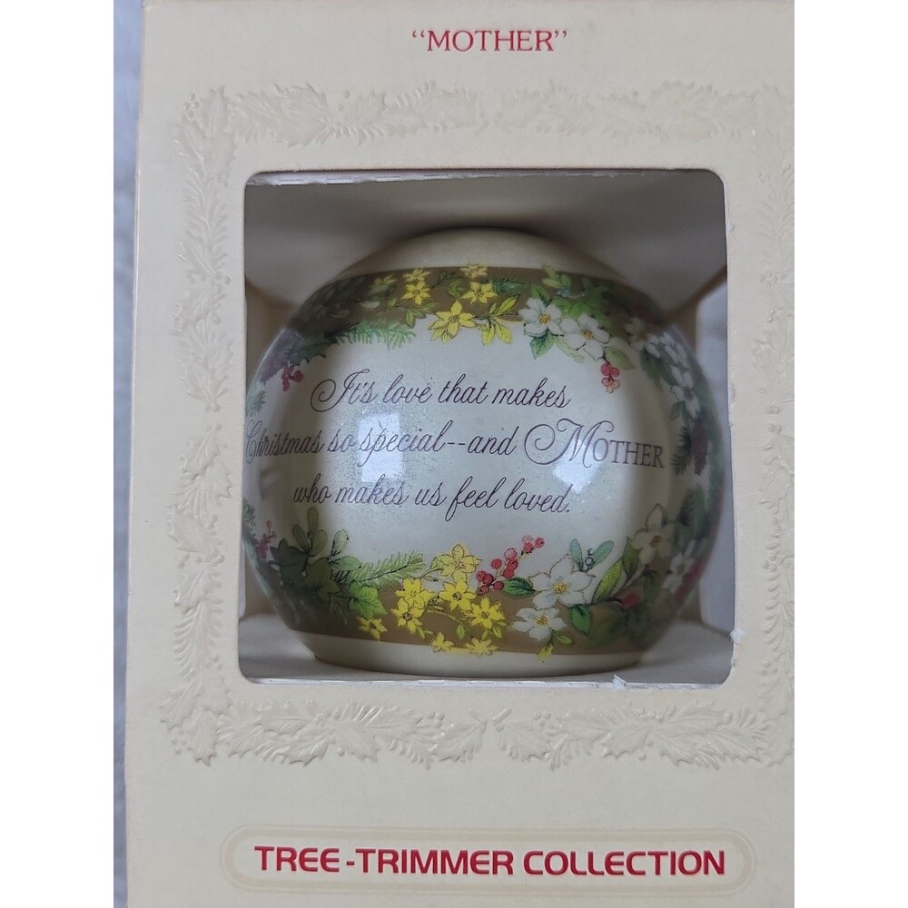 Hallmark Glass Ball Ornament Christmas Holiday 1979 Our First CHRISTMAS Mother